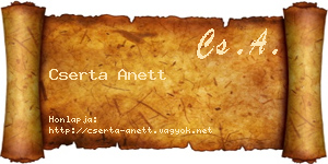 Cserta Anett névjegykártya